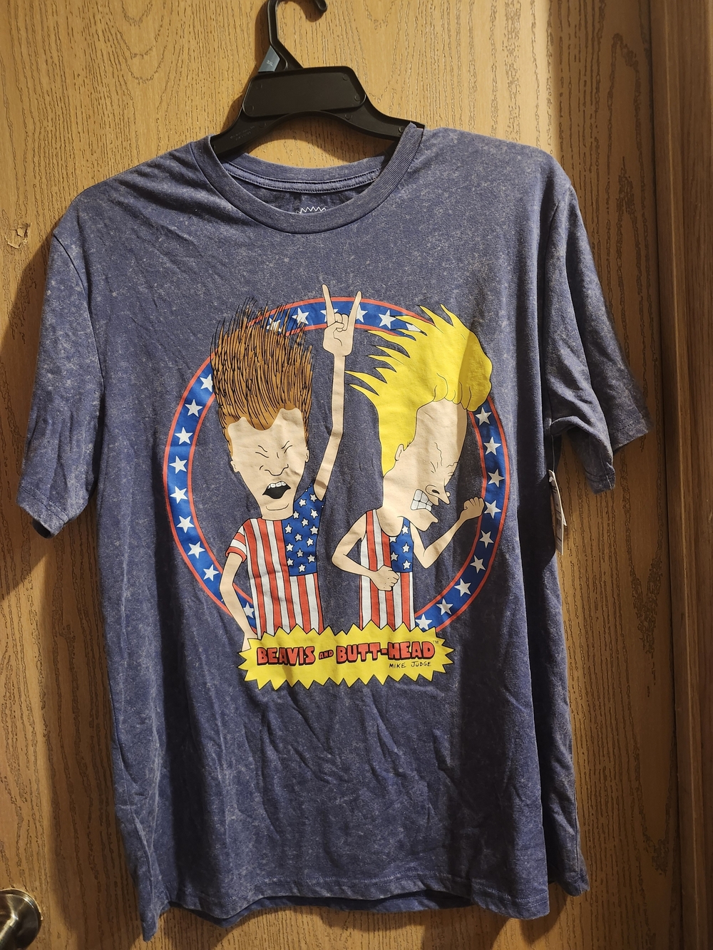 MTV Beavis and Butt-Head Graphic Tee — Blue with Red & Yellow